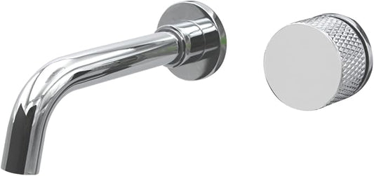 Faucet Wall Mounted Bathroom Faucet Swivel Spout Single Handle Brass Basin Sink tap with Hot Cold Water Mixed(Silver) Faucet