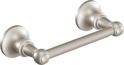 Moen Vale Brushed Nickel Double Post Pivoting Toilet Paper Holder, Wall Mounted Lavatory Tissue Storage for Bathroom, RV, DN4408BN