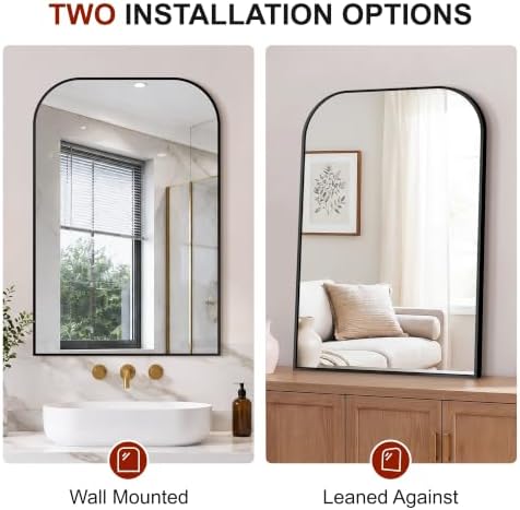 Bathroom Black Vanity Mirror for Over Sink, 36" x 24"