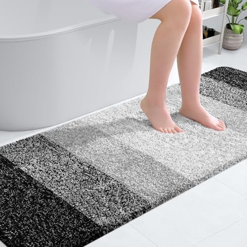 OLANLY Bathroom Runner Rug 70x24, Extra Soft Absorbent Microfiber Bath Rugs