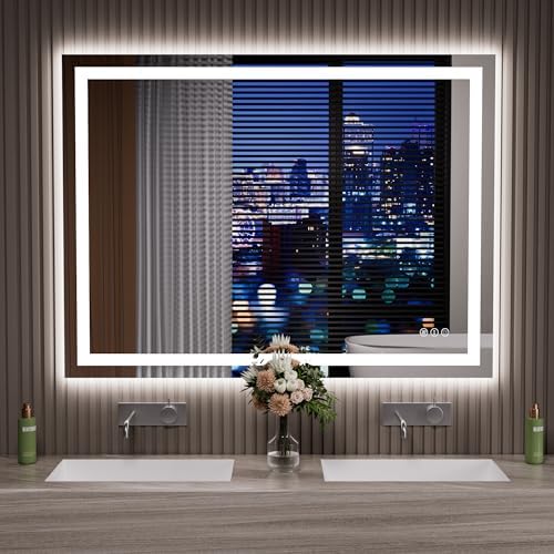 JISOSO LED Bathroom Mirror, Bathroom Vanity Mirror, 48"x36"
