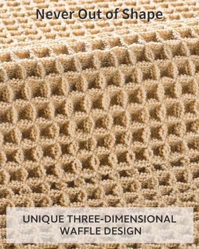 tchdio Waffle Bath Mat Rug, Super Absorbent Non Slip Bath Mats Ultra Soft Bathmat Machine Washable Bathroom Rugs with Tassels, Bath Rugs for Bathroom Floor Beside Tub, 17" x 24", Brown