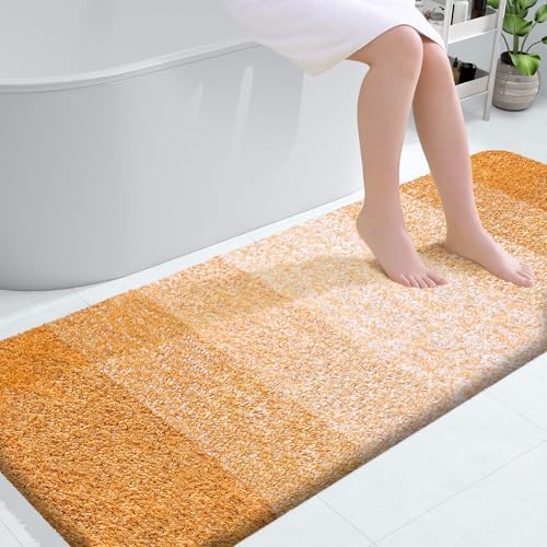 OLANLY Bathroom Runner Rug 54x24, Extra Soft Absorbent Microfiber Bath Rugs