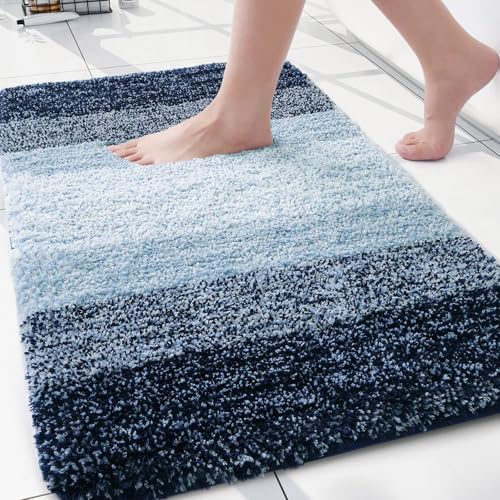 Arotive Microfiber Bathroom Rugs, Shaggy Soft Absorbent Bath Rug, 30x20