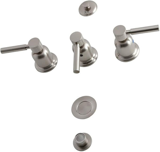 Kingston Brass KB6328DL Concord Bidet Faucet, Brushed Nickel, 8 x 2.13 x 2.13