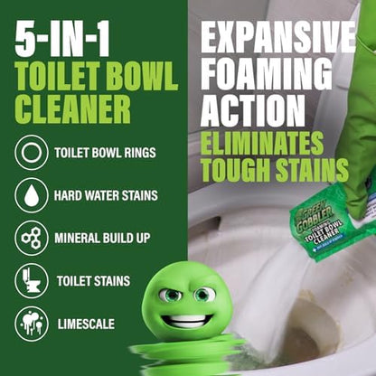 Green Gobbler 5-in-1 Foaming Toilet Bowl Cleaner + Pipe Build-up Remover, Enhanced Enzyme Formula, 2 Uses - Safe for Septic