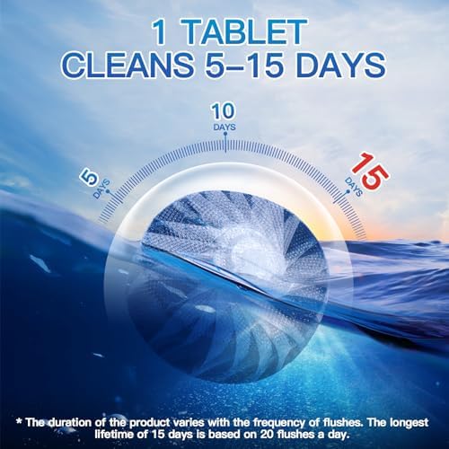 Vacplus Toilet Bowl Cleaner Tablets, 100 Pack, Auto Cleaning, Long-Lasting
