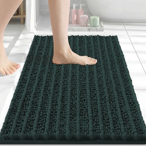 Arotive Bathroom Rugs Mat 24x16, Soft Absorbent Chenille Shaggy Bath Mat