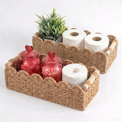 Toilet Paper Storage Basket, 2-Pack, Slim Design