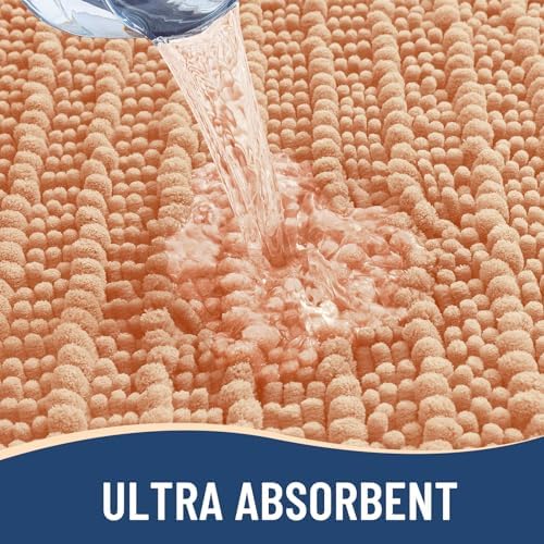 Arotive Bathroom Rugs Mat 24x16, Soft Absorbent Chenille Shaggy Bath Mat