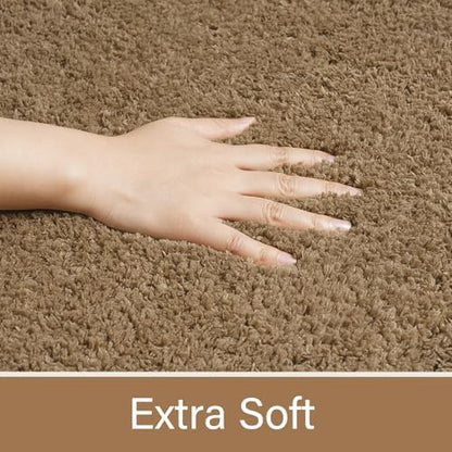 LOCHAS Bathroom Rug Runner 24x48 Inch, Bath Rugs Non Slip, Light Brown