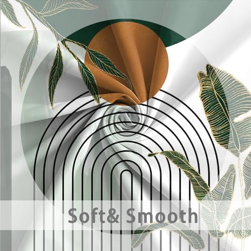 Abstract Boho Green Shower Curtain for Bathroom 72x78 Inch