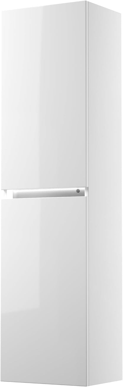 Vanity Art Inches LED Light 12 Inch Small Bathroom Storage Wall Mounted Cabinet with Doors and Shelves Toilet Vanity Narrow Bath Organizer Sensor Switch