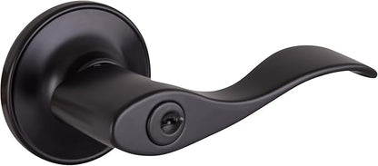 Design House 778886 Springdale Keyed Unlocking Door Handle, Matte Black
