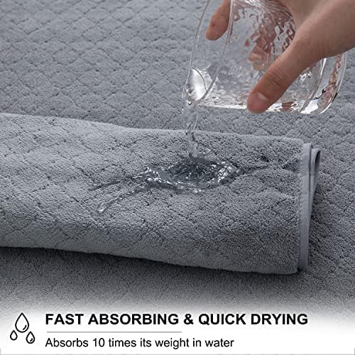 Ycosy Gray Bath Towels Set 35x70 Inches - Luxury 600 GSM Oversized Bath Sheet Towel,Extra Large Microfiber - Quick Dry,Highly Absorbent,Super Soft Shower Towels Spa Hotel Bathroom Towel Set (4-Pack)