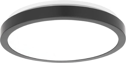 Homewerks 7105-09-MB Bathroom Fan with Light 90-CFM 1.5 Sones Round Ventilation Fan with Dimmable LED Light and Magnetic Trim Ring, Matte Black