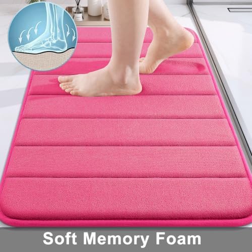 Buganda Memory Foam Bath Mat 24 x 16, Ultra Soft Absorbent Bathroom Rugs