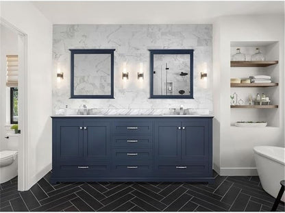 Dukes 80 in. W x 22 in. D Navy Blue Double Bath Vanity