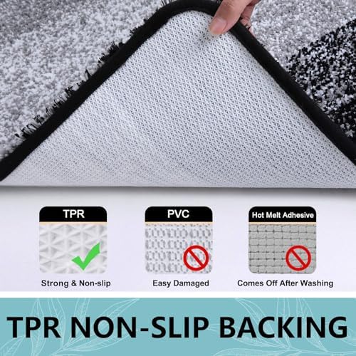 Arotive Microfiber Bathroom Rugs, Shaggy Soft Absorbent Bath Rug, 70x24