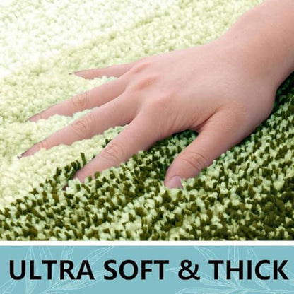Arotive Microfiber Bathroom Rugs, Shaggy Soft Absorbent Bath Rug, 24x16