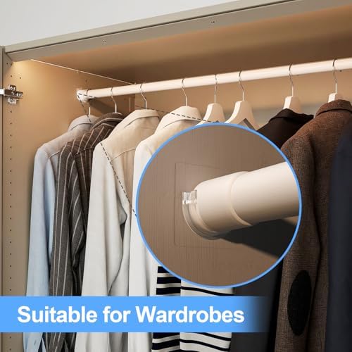 Shower Curtain Rod Holder with Strong Adhesive,4 Pcs,No Drilling