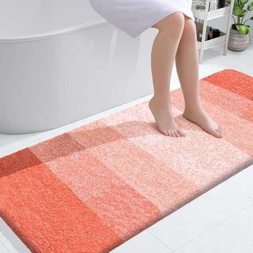 OLANLY Bathroom Runner Rug 59x24, Extra Soft Absorbent Microfiber Bath Rugs
