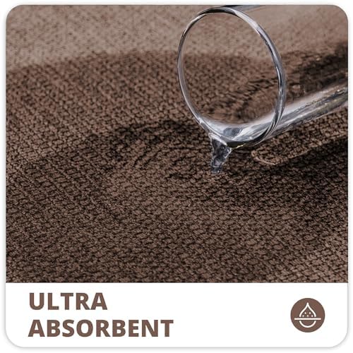 Bosap Bath Mat,Ultra Thin Bathroom Runner Rugs,Large Bath Mats for Bathroom,Quick Dry,Non-Slip,Machine Washable,Low Pile,Bath Rug,Shower Outside,Sink,Home Decor Accessories.Brown,3'x6'(36x72inch)