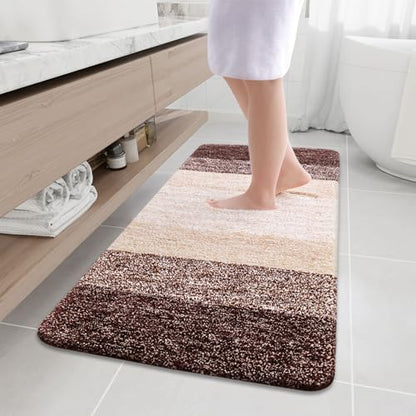 Arotive Microfiber Bathroom Rugs, Shaggy Soft Absorbent Bath Rug, 47x24
