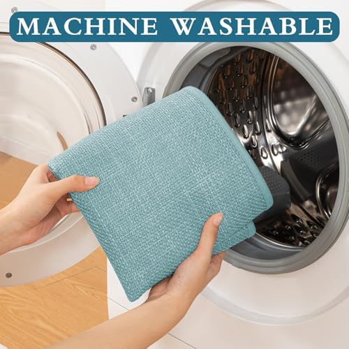 YIHOUSE Bathroom Rugs Thin Bath Mat Sets 4 Pieces Quick Dry,Blue