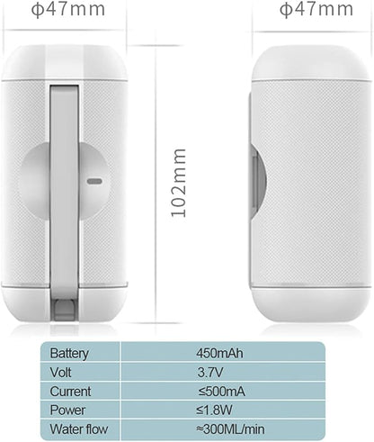 Portable Bidet for Travel, 500ml Travel Bidet, Bidet Sprayer with Peri Bottle for Women/Man, Handheld, Rechargeable Electric Bidet High Pressure, Douche Bottle for Postpartum, Hemorrhoid (White)