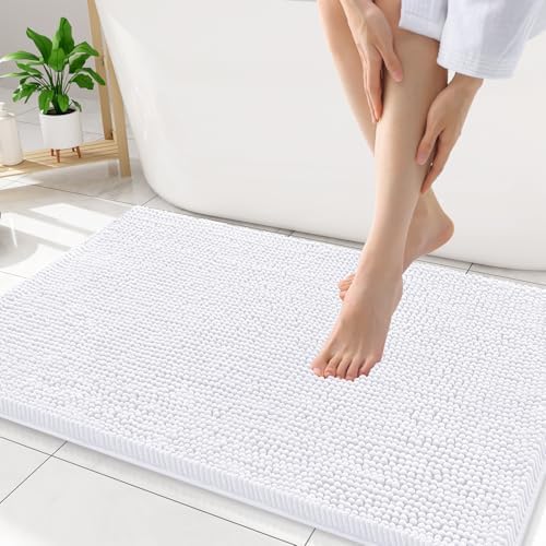 Smiry Bathroom Rugs 32X20, Luxury Chenille Extra Soft Absorbent Bath Mat