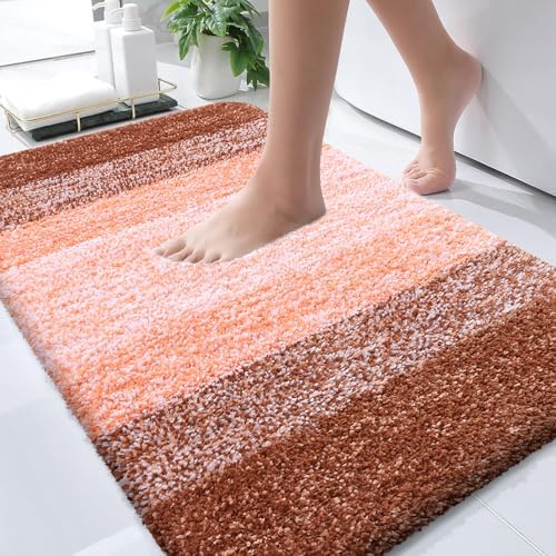OLANLY Small Bathroom Rugs 35x16, Extra Soft Absorbent Microfiber Bath Rugs