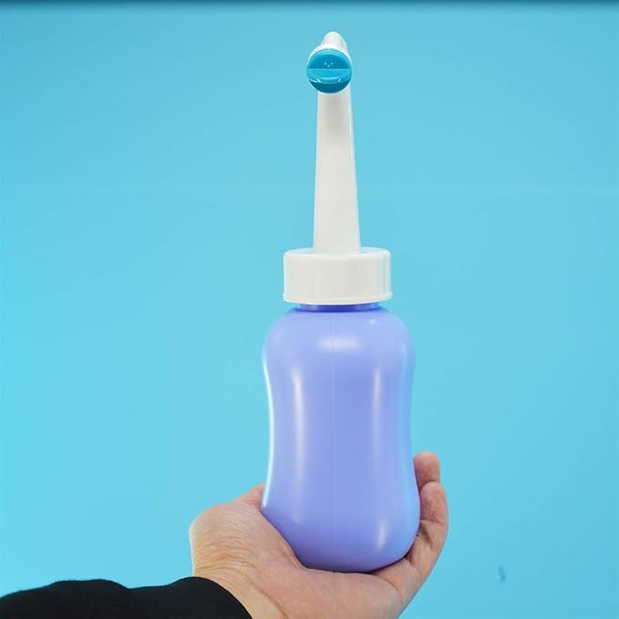 Upside Down Bidet for Postpartum Care, Old People&Child Cleansing.Portable Bidet Sprayer and Travel Bidet with Hand Held Bidet Bottle for Personal Cleansing (S, purple)