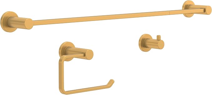 Franklin Brass Kildare (1-Pack) Toilet Paper Holder, Euro Single Post Tissue Roll Wall Mount TP Storage, Satin Gold Bathroom Decor, Accessories KLD50-SG