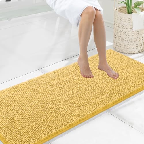 Smiry Bathroom Rugs 59X20, Luxury Chenille Extra Soft Absorbent Bath Mat