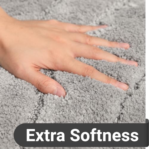 DEXDE Bathroom Rugs Runner Extra Long Mat for Bathroom Floor, 24x72 Gray