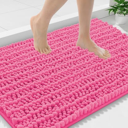 Smiry Bathroom Rugs 36X24, Extra Soft Rubber Backing Chenille Bath Mats