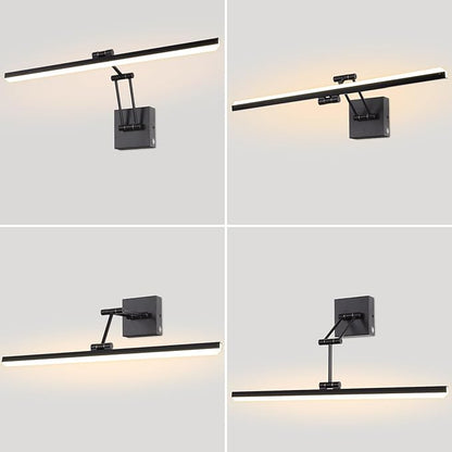 MantoLite 24'' Picture Lights Wall Vanity Lights Bathroom 12W LED Dimmable Modern Mirror Wall Lights Bedroom Adjustable Swing arm Bathroom Lighting Fixture Touch dimming