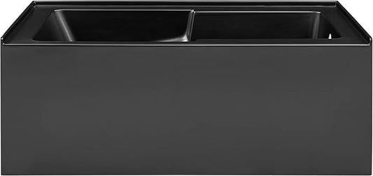 Voltaire 60" x 32" Right-Hand Drain Alcove Bathtub with Apron in Matte Black