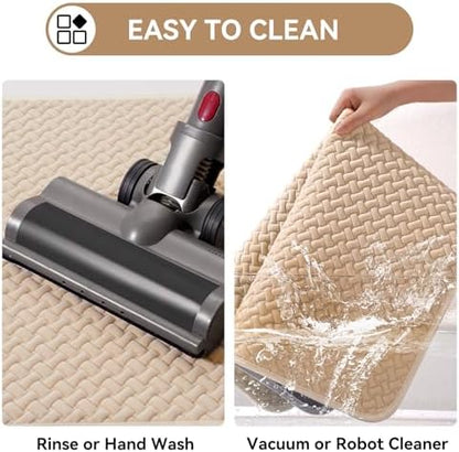 YDKGL Bathroom Rugs Non Slip, Extra Soft Absorbent Quick Dry Bath Mats, Foam Weave Texture Thin Bath Rugs Washable with Rubber Backing, 24" x 48“