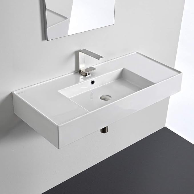 Scarabeo 5124-One Hole Bathroom Sink, One Size, White