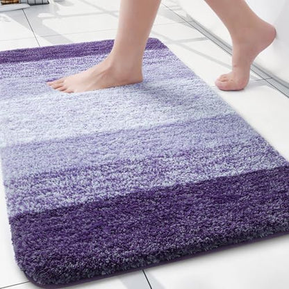 Arotive Microfiber Bathroom Rugs, Shaggy Soft Absorbent Bath Rug, 24x16