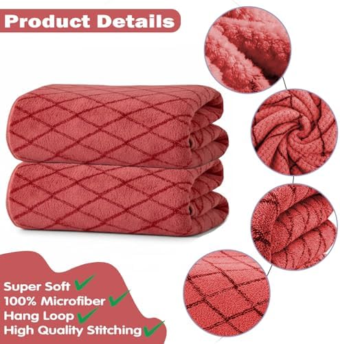 2-Pack Microfiber Bath Towels (27x54 Inches) - Ultra Soft & Quick Dry, 3X Absorbency, Lightweight for Gym, Yoga, Travel & Spa - Perfect for Home, Fitness & Post-Workout