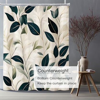 LLSCL Fabric Shower Curtain Liner with Magnets, Waterproof Hotel Quality, 72 x 72 Machine Washable
