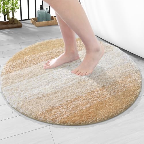 Arotive Microfiber Bathroom Rugs, Shaggy Soft and Absorbent Bath Rug, 24x24