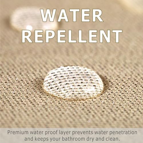 Champagne Gold Glitter Shower Curtain: Waterproof Washable, 84Lx72W
