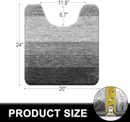 OLANLY Microfiber Bathroom Rugs Sets 3 Piece, 47"x20"+24"x16"+24"x20"