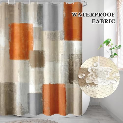 Shower Curtain Set, for Bathroom Decor 72" x 72", Modern Painting