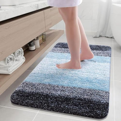 Arotive Microfiber Bathroom Rugs, Shaggy Soft Absorbent Bath Rug, 36x24