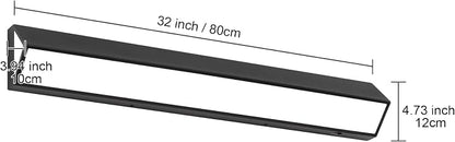 LED Modern Bathroom Vanity Light Fixtures (32-Inch, 5CCT, Dimmable), Modern Acrylic Bathroom Wall Lighting Fixtures Over Mirror, Matte Black